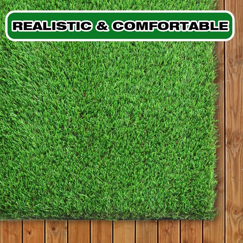 XLX TURF 2FTX6FT Artificial Grass Runner Rug - Thick Outdoor Realistic Pets Friendly Fake Grass Pads for Dogs Potty Patio Balcony, 1" Pile Height - Image 2